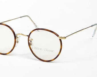 Vintage Hilton Classic 1 Panto Blonde Gold Eyeglasses Optical Frame  Glasses Lunettes 47-20