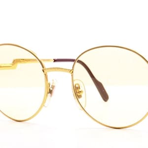 Vintage Hilton Exclusive 025 C1 Round Gold Optical Frame Eyewear 48mm