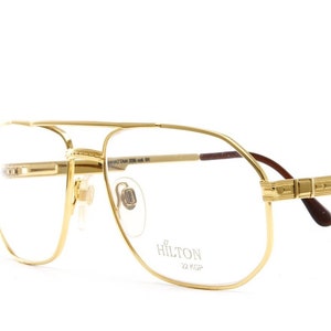 Vintage Hilton Manhattan 206 01 Gold Eyeglasses Eyewear Optical Frame