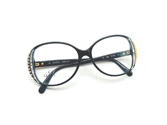 Vintage Gucci GG 2126 49F Black Square Large Women display picture 1