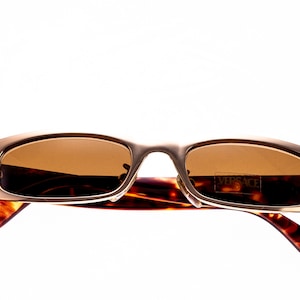 Vintage Versace X43 030 Gold Brown Square Sunglasses Eyewear Eyeglasses NOS