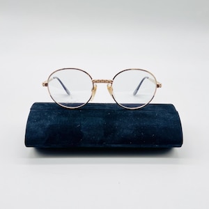 Very Rare Gold Plated Original Vintage Ettore Bugatti 508 Round Gold 0104 Size 50 Designer Eyeglasses Migos Sunglasses