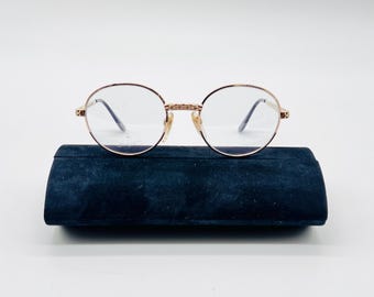 Very Rare Gold Plated Original Vintage Ettore Bugatti 508 Round Gold 0104 Size 50 Designer Eyeglasses Migos Sunglasses