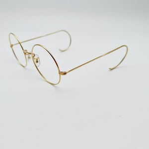 Vintage Savile Row Round Gold Eyeglasses Optical Frame Eyewear 47mm image 4