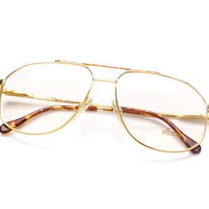 Hilton 540 1 Gold Aviator Eyeglasses Sunglasses Eyewear