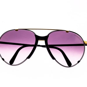 Vintage Carrera Boeing 5709 91 Black Gold Aviator Sunglasses Eyewear Eyeglasses 58mm