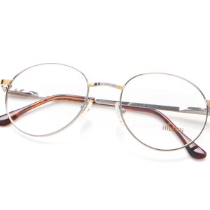 VINTAGE HILTON 632 04 Silver Round Eyeglasses Eyewear Sunglasses 50mm