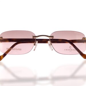 Vintage Philippe Charriol PC 7032 A C1 Gold Brown Women's Sunglasses Eyeglasses Titan Sunglasses