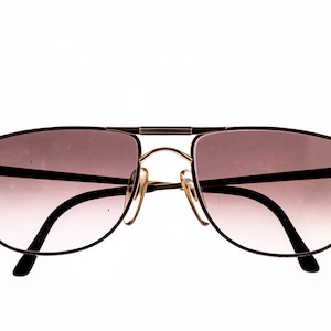 Vintage Christian Dior 2666 42 Square Aviator Gold Sunglasses Eyewear Eyeglasses NOS
