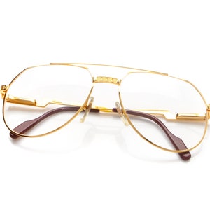 Vintage Hilton Exclusive 021 C1 Gold Brown Eyeglasses Optical Frame Eyewear