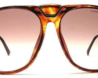Vintage Porsche Design 5659 11 Braun Gold Medium Size Avitor Vintage Sonnenbrille Brillengestell