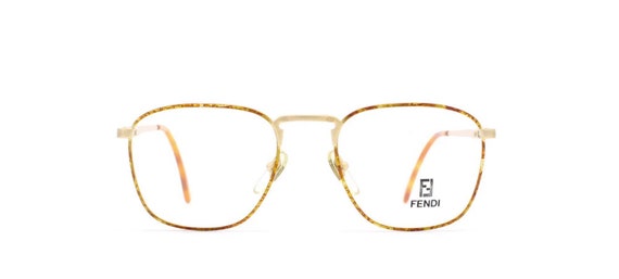 Fendi F13 228 Square Brown Gold Eyeglasses Optical Frame  display picture 3