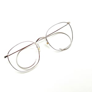 Vintage Savile Row 14 KT GF Panto Silver Panto Eyeglasses Optical Frame Eyewear 47mm