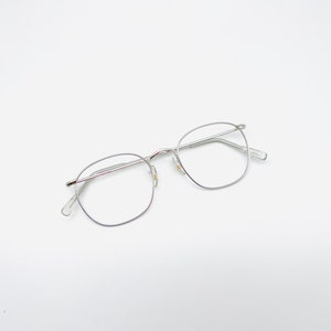 Vintage Savile Row Silver Quadra Eyeglasses Optical Frame Eyewear Glasses 50mm