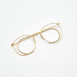 Savile Row Lightweight Fashion Eyeglasses for Men and Women| Vintage Retro Metal Gold Eyeglasses Frames| Birthday Gifts for Him and Her