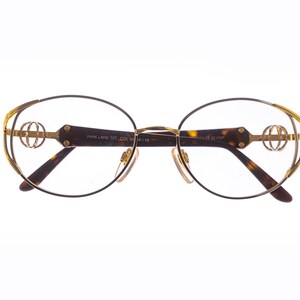 Vintage Hilton Park Lane Oval 107 Light yellow clear Flash Lens sunglasses Eyeglasses Eyewear Frame 22KGP