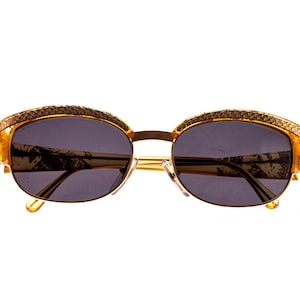 Vintage Christian Dior 2589 44 Oval Round Gold Grey Sunglasses NOS Dior Sunglasses