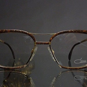 CAZAL Vintage(80's) 243-385 Gafas Mármol Oro Cuadrado Marco Óptico RX