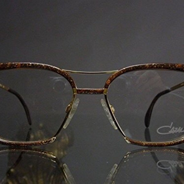 CAZAL Vintage(80's) 243-385 Eyeglasses Marble Gold Square Optical Frame RX