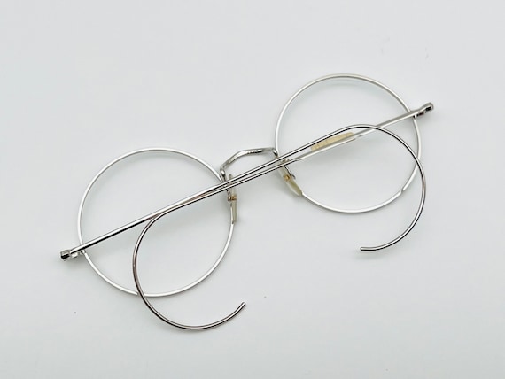 Vintage Algha Silver Round 12KT Gf Curl Side Temple Eyeglasses Optical Frame Eyewear 49mm Etsy UK