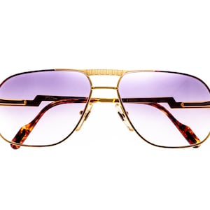 Vintage  Hilton Exclusive 022 C2 Grey Clear Gold Sunglasses Gold Eyeglasses NOS