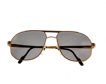 Vintage Hilton Monsieur 018 00/06  20Kt Gold Plated Luxury Large Aviator Rare Sunglasses Eyeglasses Optcial Eyewear Lunettes 56mm