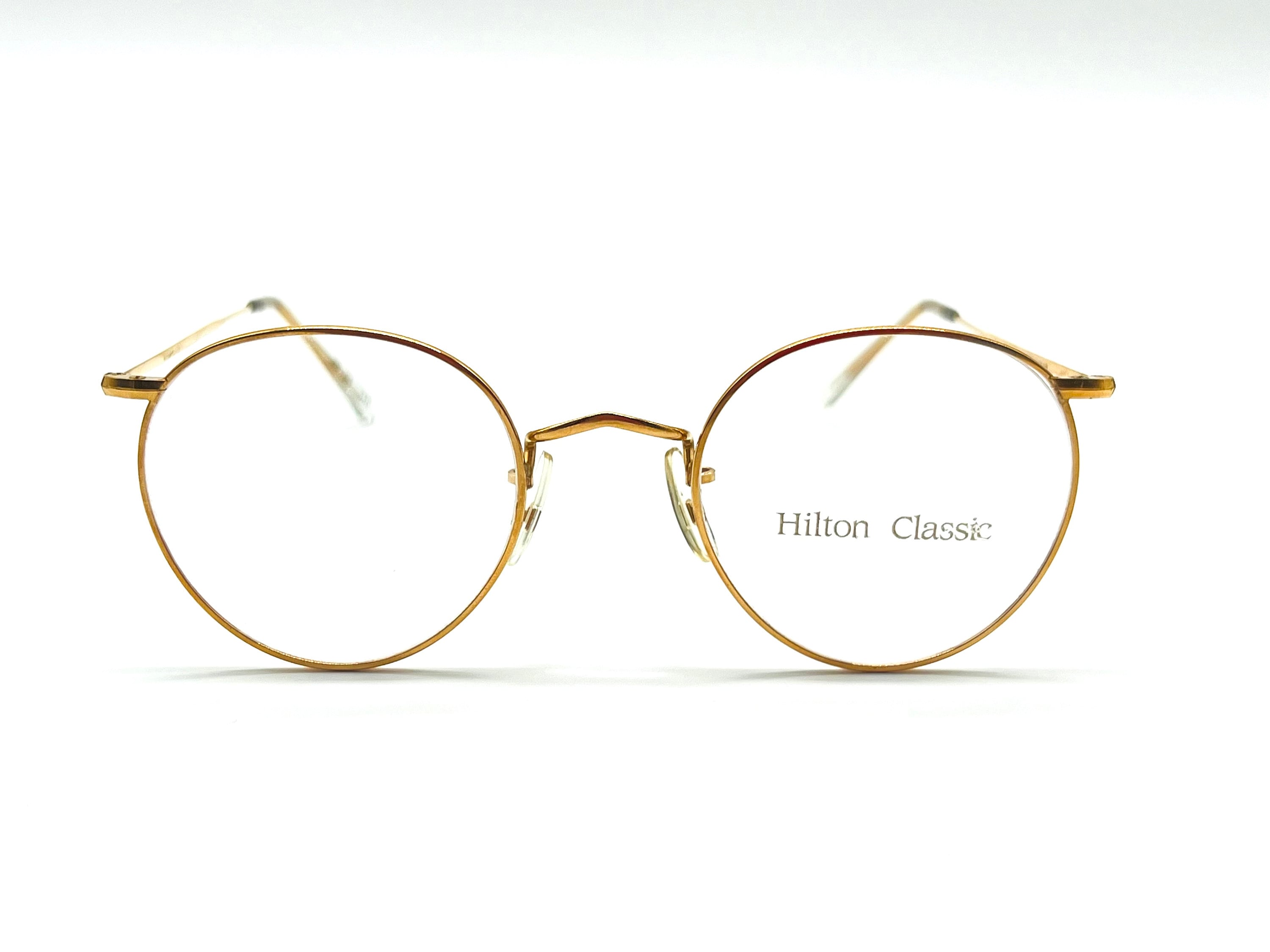Hilton Classic 1 Panto Gold Vintage 14K Rolled Gold Eyeglasses 