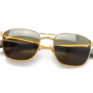 Vintage Hilton Club 7 Gold C2 Sunglasses Lunettes Gafas New 24kt Gold Plated Sunglasses