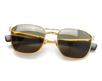 Tiffany LUNETT 23k gold sunglasses 希少 Tiffany Lunettes 23K Gold Plated Sunglasses - Etsy