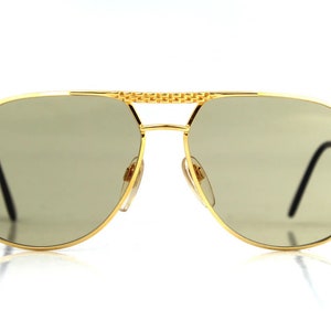Vintage Ettore Bugatti 502 0301 Gold Aviator Sunglasses Eyeglasses 61mm