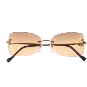 Vintage Philippe Charriol PC 7059E C5S Gold Women&#39;s Sunglasses Eyeglasses Titan Sunglasses