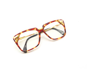 Gafas de sol Cazal 342 728 cuadradas doradas con montura de tortuga vintage NUEVAS