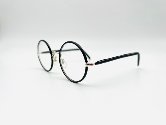 Vintage BOIC Round Black & Silver Eyeglasses Opti… - image 3