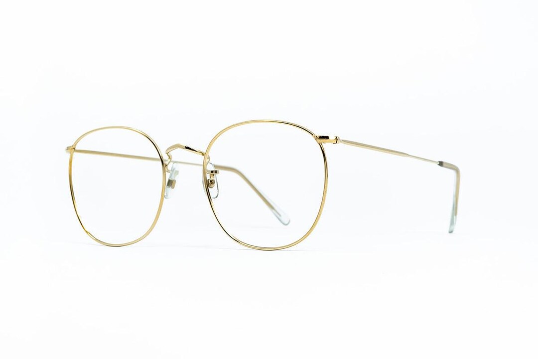Vintage Algha Savile Row Quadra Gold Eyeglasses 54-18-145 | 1980s
