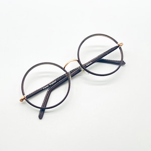 Vintage BOIC Round Brown Eyeglasses Optical Frame Eyewear 50mm