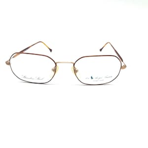 Vintage Polo Ralph Lauren 106 Gold Brown square glasses eyeglasses eyewear sunglasses