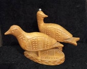 Lovely naive scandinavian rustic pair of birds on a heart plinth.hand carved love birds fabulous wedding gift