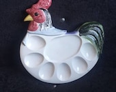 Fab vintage egg platter.great for storing eggs or serving eggs.cute quirky retro kitsch .