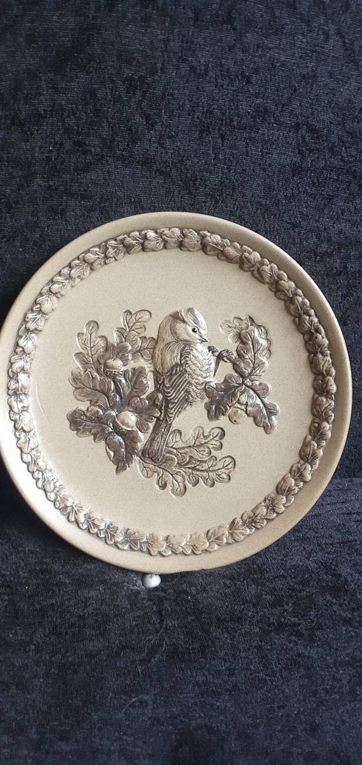 Assiette Collector Poole Pottery - British Gardens Birds - The Blue Tit (Mésange)