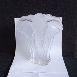 Lovely large Mats Jonasson Elephant - Glass Etching MJ Sweden 3665 Målerås Glass by Mats Jonasson. Nordic art glass