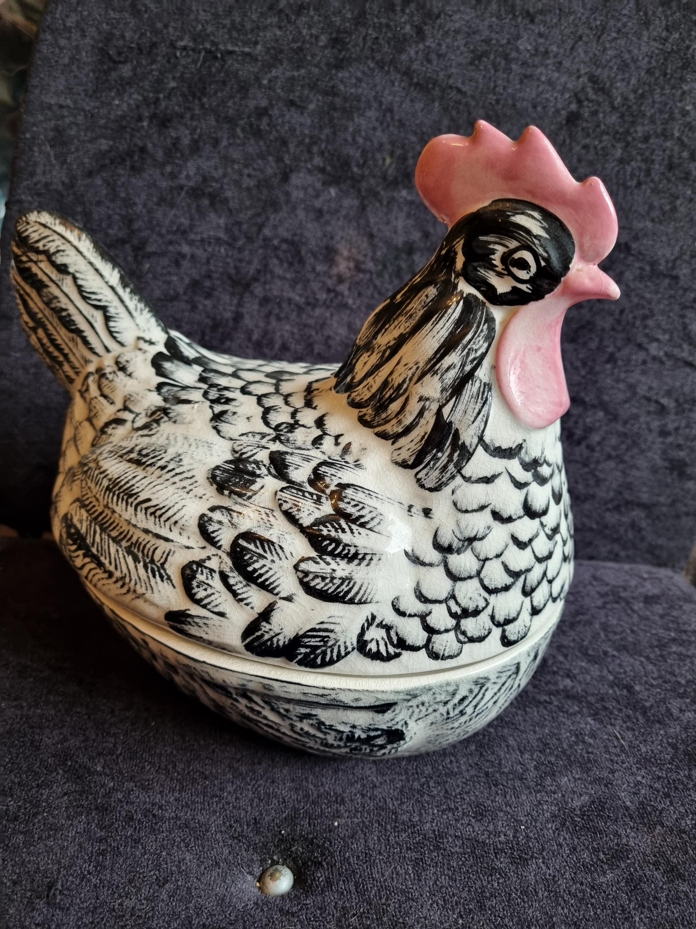 Rustic Price Kensington 1970s Ceramic Fancy Fowl Mother Hen on Her