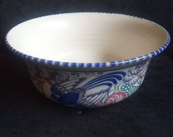 Poole Pottery &#39;Bluebird&#39; Pattern Bowl by Carter Stabler Adams