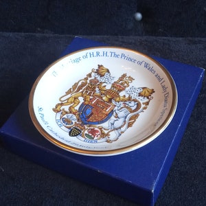 Vintage Wood & Sons Pride of Britain Royal Marriage Souvenir Charles Diana Dish