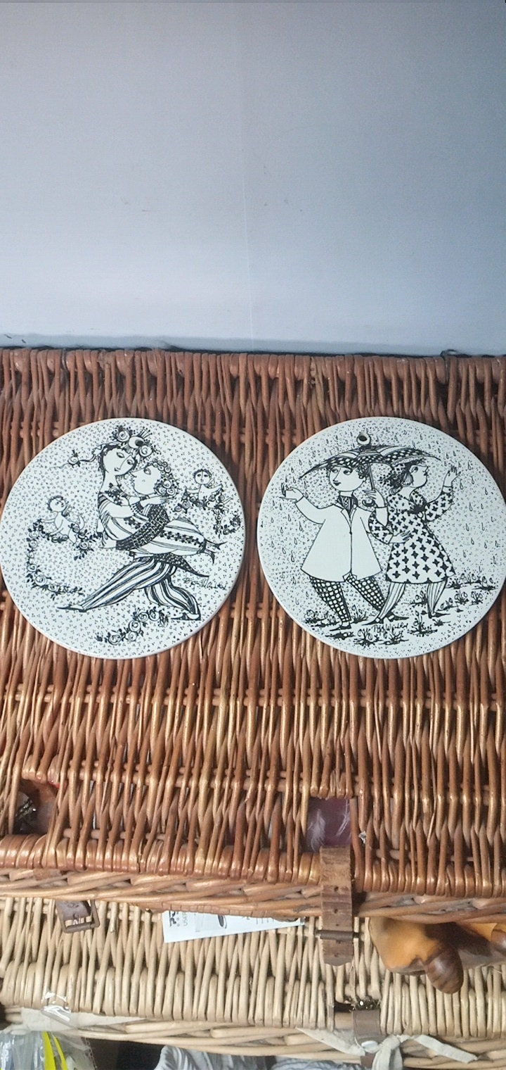 Bjorn Wiinblad Nymolle 12 Months of Love Wall Plaques - Etsy