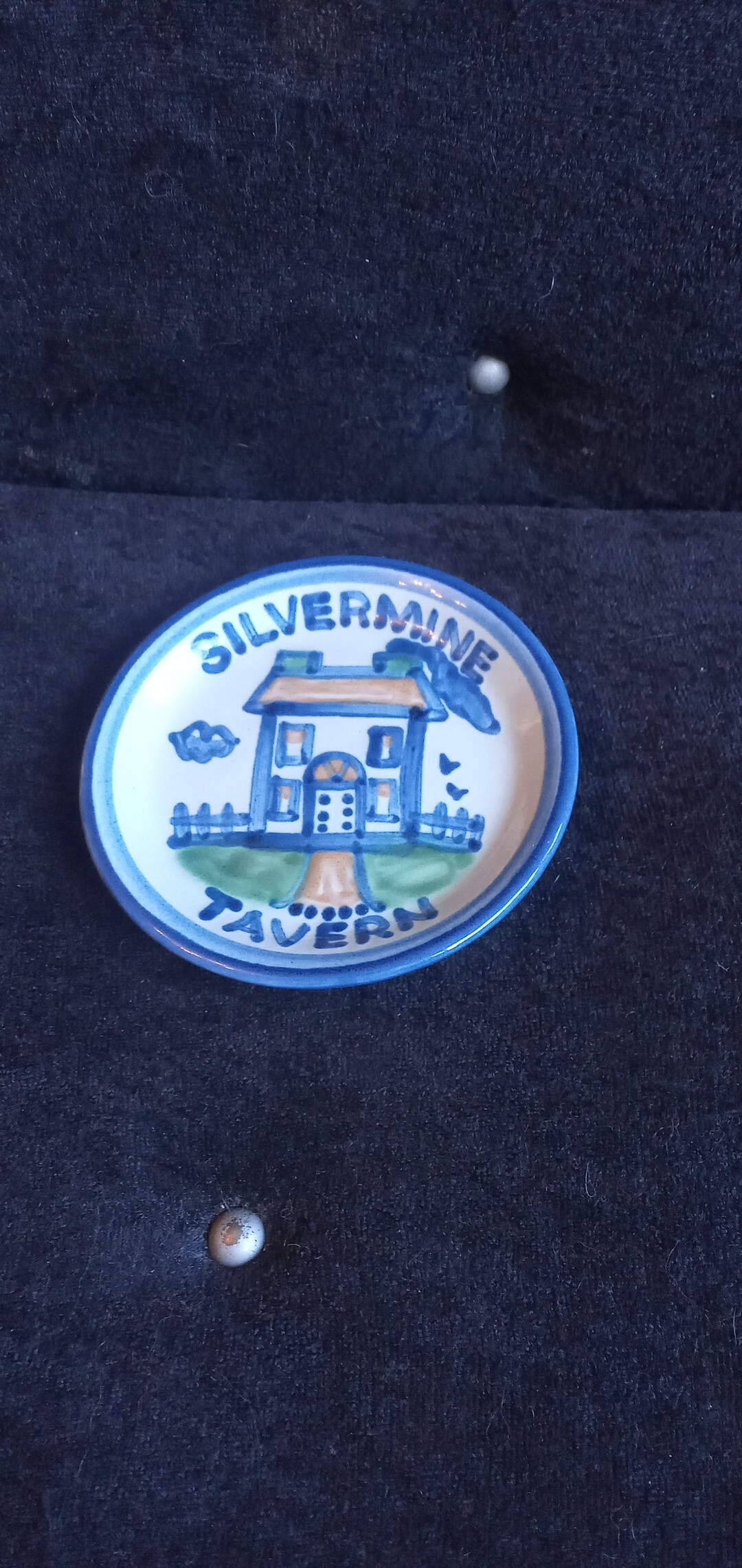 M A Hadley Pottery Coaster Pintrat Hand Decorated With the Etsy