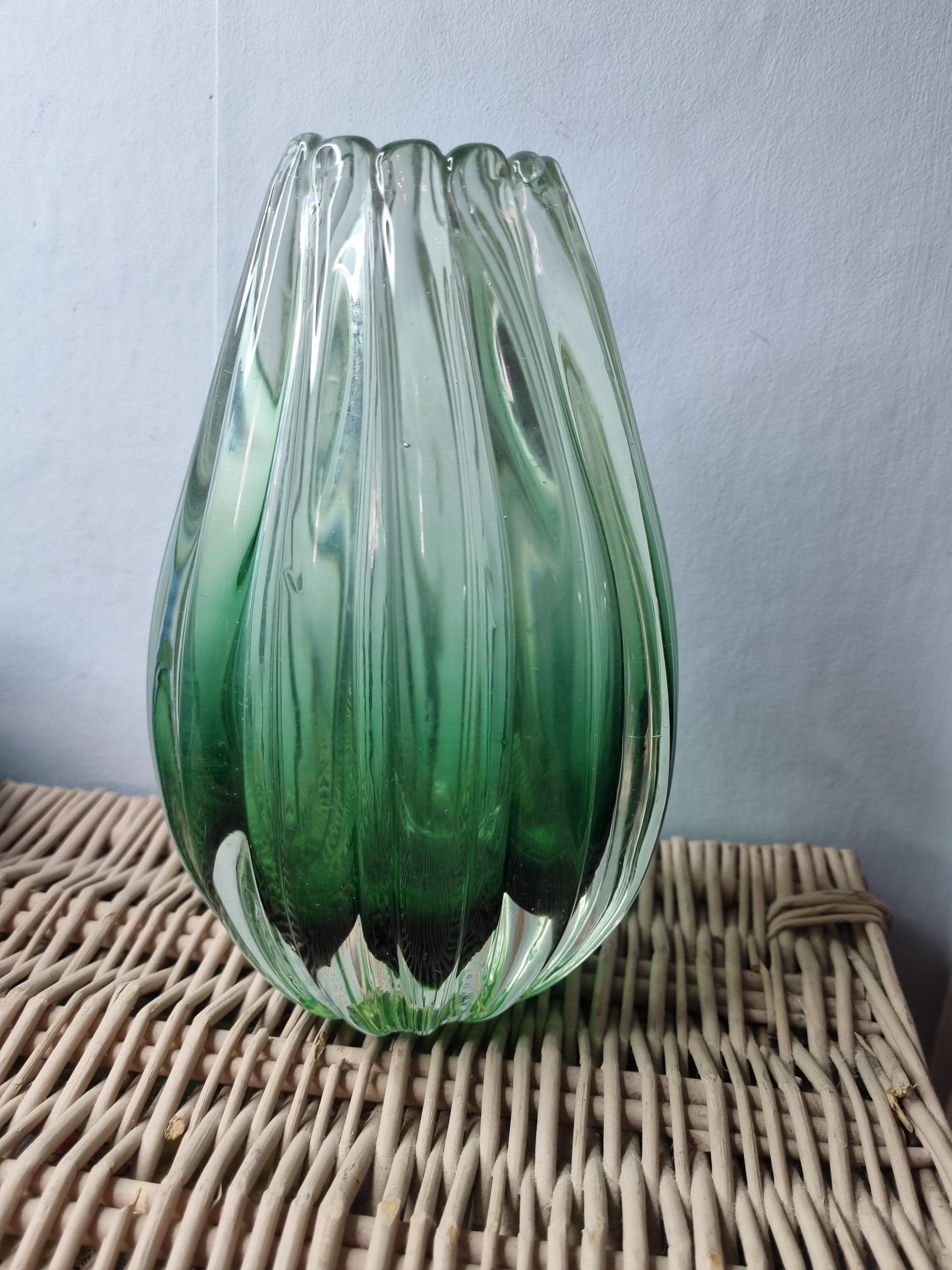 Truly Wonderful Vintage 1950s Scalloped Rim Vase, by Archimede