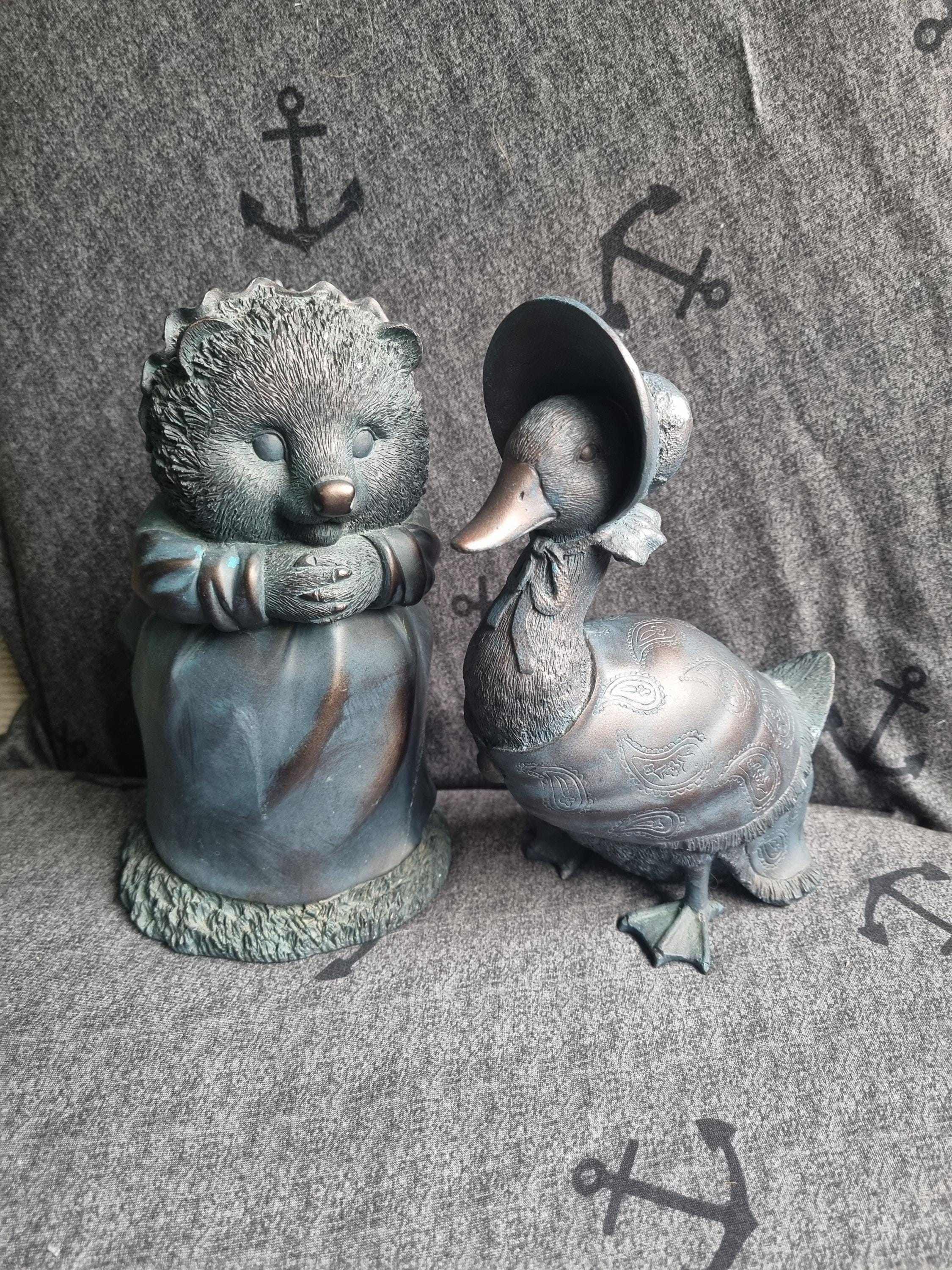 Pair of Sweet Past Times Vintage Resin Beatrix Potter Figures Faux