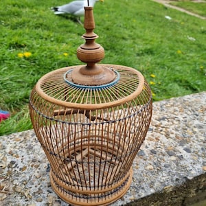 Vintage Chinese bamboo rattan bird cage