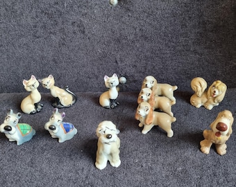 Amazing collection of WADE Disney HatBox collection Whimsies. Lady and the Tramp,Bambi,Dumbo and Pegasus and 101 dalmatians,fox and hound