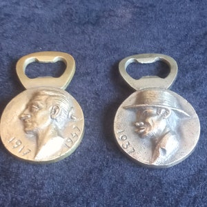 Interesting pair of 1960s cast Matador bottle openers featuring El Cordobes and Manolete the greatest bullfighter of all.rare memorabilia
